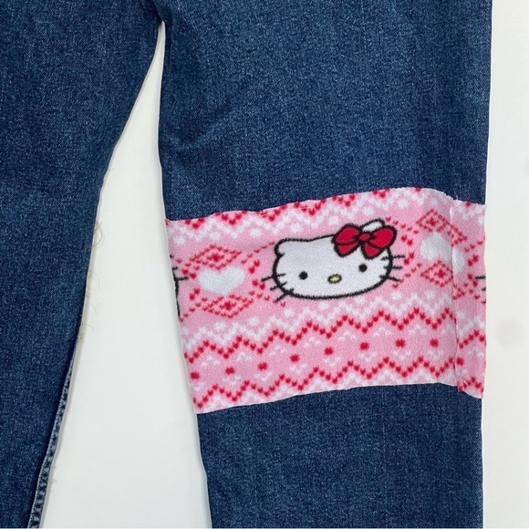Hello Kitty Patchwork Denim High Rise Jeans - Picture 7 of 7